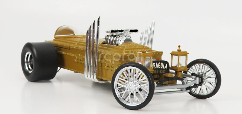 Autoworld Tv series Dragster The Munsters Dragula - Dracula 1:18 Gold Met