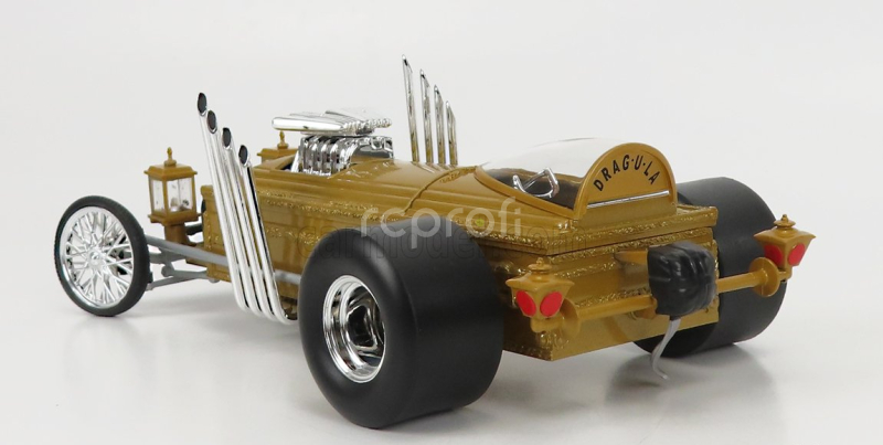 Autoworld Tv series Dragster The Munsters Dragula - Dracula 1:18 Gold Met