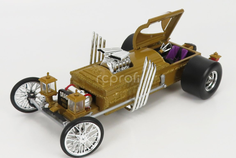 Autoworld Tv series Dragster The Munsters Dragula - Dracula 1:18 Gold Met
