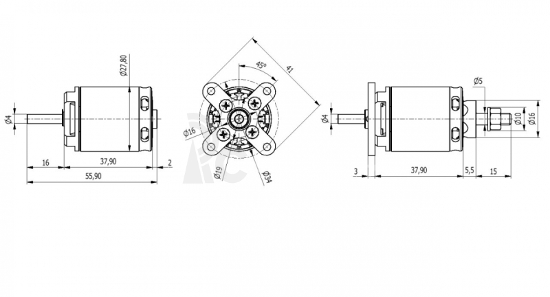 AXI 2220/20 V2 střídavý motor