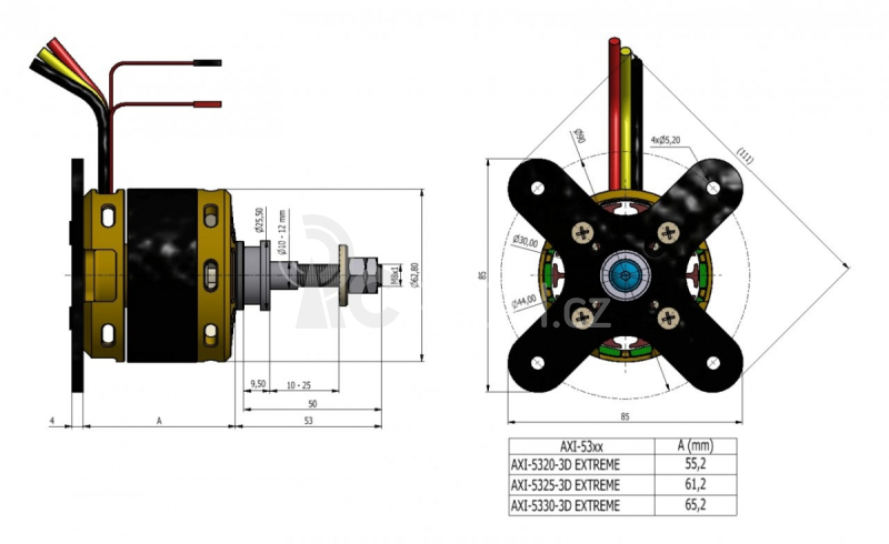 AXI 5320/18 V2 3D střídavý motor (telemetrie)