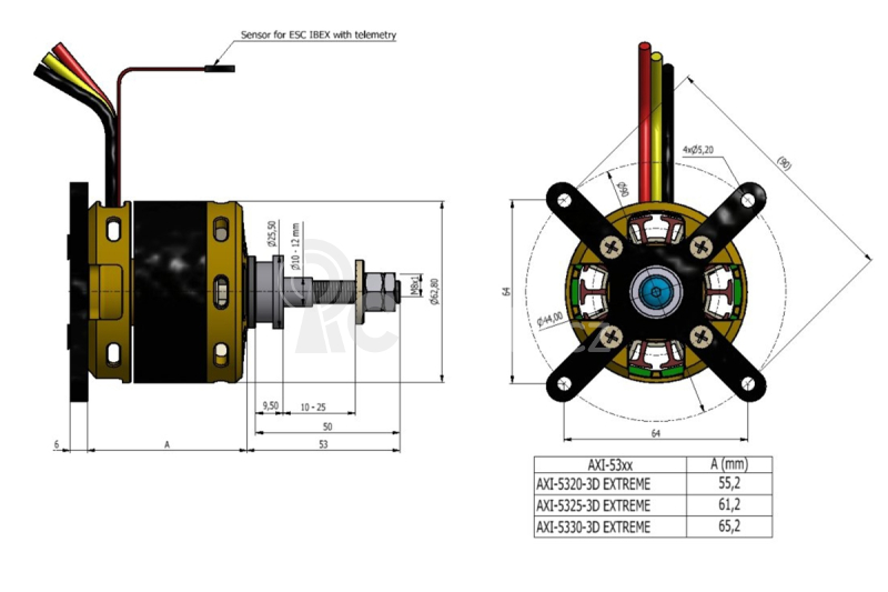 AXI 5320/18 V3 3D Extreme KV370 střídavý motor