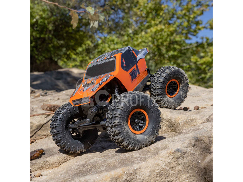 RC auto Axial AX24 XC-1 1:24 4WS RTR, oranžová