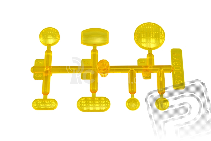 Axial LED světelná sada - žlutá/čirá (4 ks.)