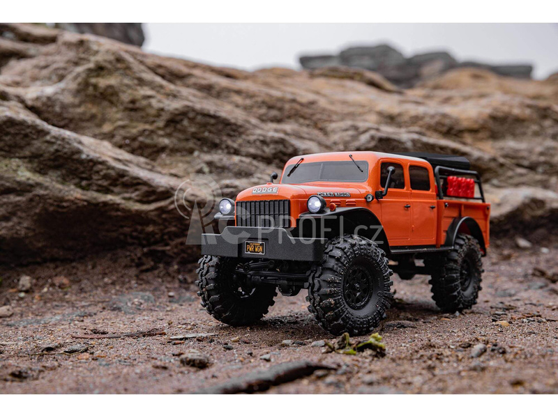 RC auto Axial SCX24 Dodge Power Wagon 1940 1:24 4WD, oranžová