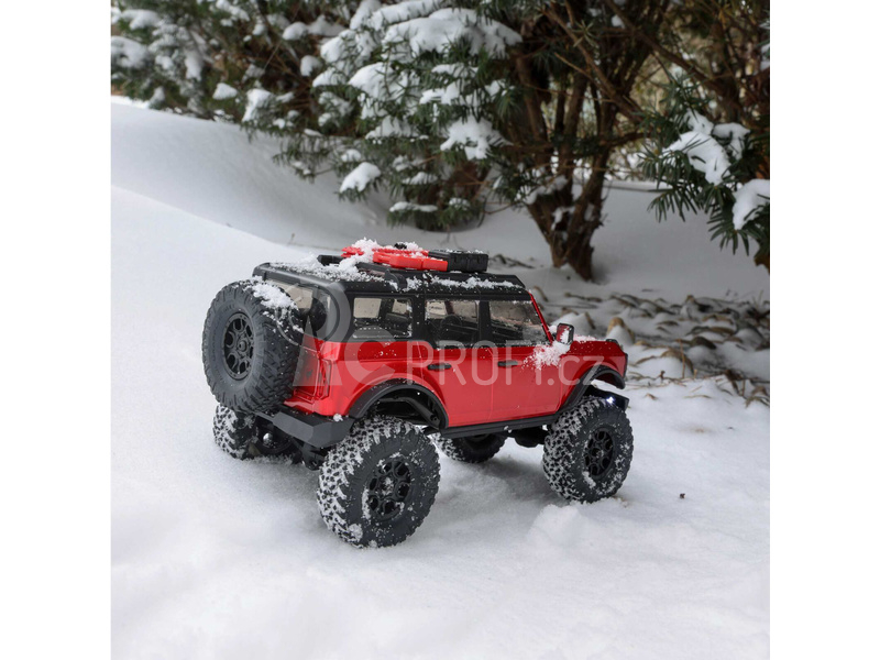 RC auto Axial SCX24 Ford Bronco 2021 1:24 4WD RTR, červená