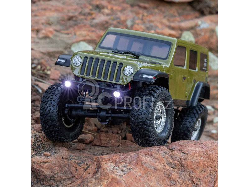 RC auto Axial SCX24 Jeep Wrangler JLU CRC 2019 V2 1:24 4WD RTR, zelená