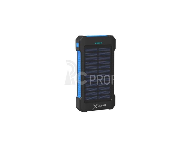 XLayer powerbank PLUS Solar 8000 mAh černá/modrá
