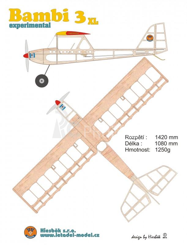 BAMBI 3 XL-stavebnice RC modelu Hiesb.