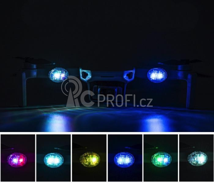 Barevné LED stroboskopické světlo pro drony (2ks)