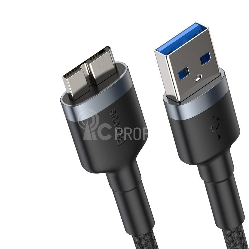 Baseus cafule Cable USB3.0 Male To Micro-B 2A 1m Black+Gray