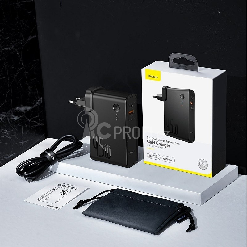 Baseus Power Station (GaN) 10000mAh 45W EU Black