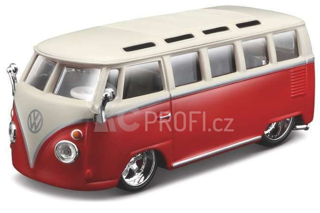 Bburago Plus Volkswagen Van Samba 1:32 červená