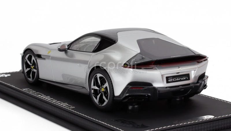Bbr-models Ferrari 12cilindri Coupe V12 830cv 2024 - Con Vetrina - With Showcase 1:18 Argento Nurburgring - Stříbrná