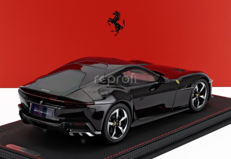 Bbr-models Ferrari 12cilindri Coupe V12 830cv 2024 - Con Vetrina - With Showcase 1:18 Nero Purosangue - Černá