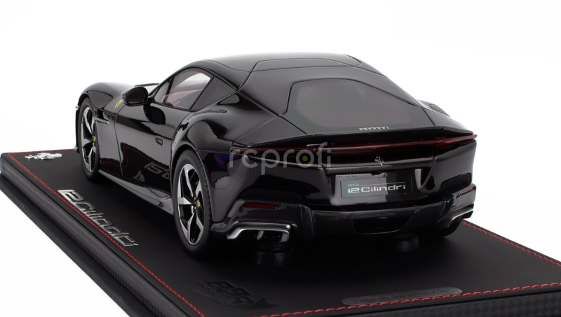 Bbr-models Ferrari 12cilindri Coupe V12 830cv 2024 - Con Vetrina - With Showcase 1:18 Nero Purosangue - Černá