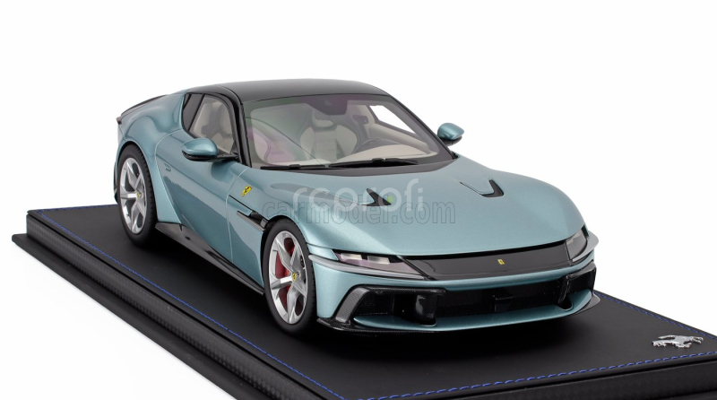 Bbr-models Ferrari 12cilindri V12 830cv Panoramic Roof 2024 - Con Vetrina - With Showcase 1:18 Celeste Trevi - Světle Modrá Met