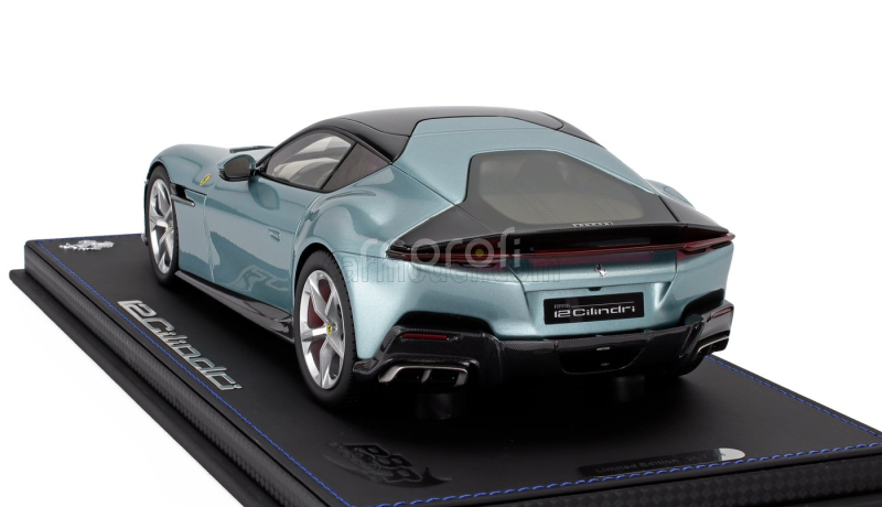 Bbr-models Ferrari 12cilindri V12 830cv Panoramic Roof 2024 - Con Vetrina - With Showcase 1:18 Celeste Trevi - Světle Modrá Met