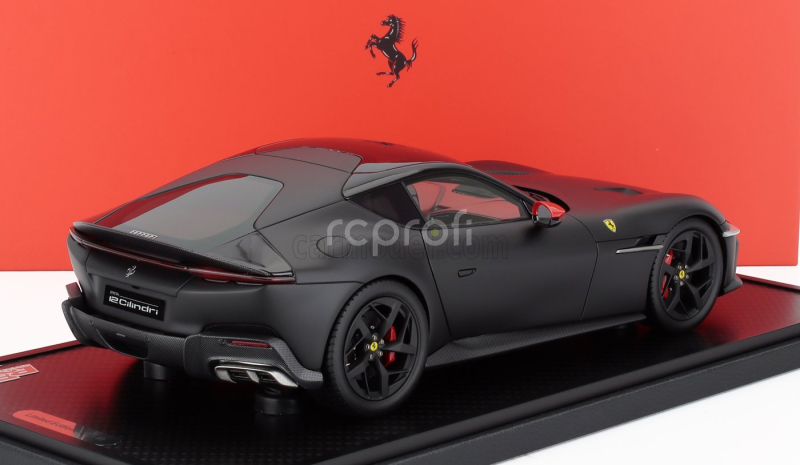 Bbr-models Ferrari 12cilindri V12 830cv Panoramic Roof 2024 - Con Vetrina - With Showcase 1:18 Nero Opaco - Matná Černá