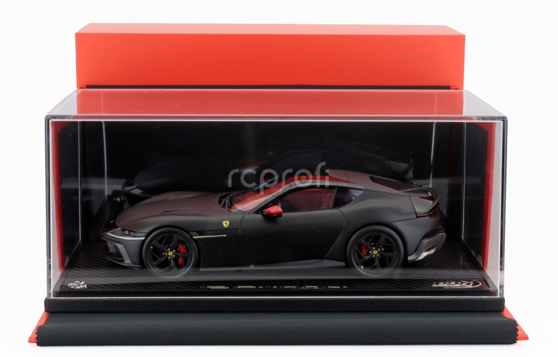 Bbr-models Ferrari 12cilindri V12 830cv Panoramic Roof 2024 - Con Vetrina - With Showcase 1:18 Nero Opaco - Matná Černá