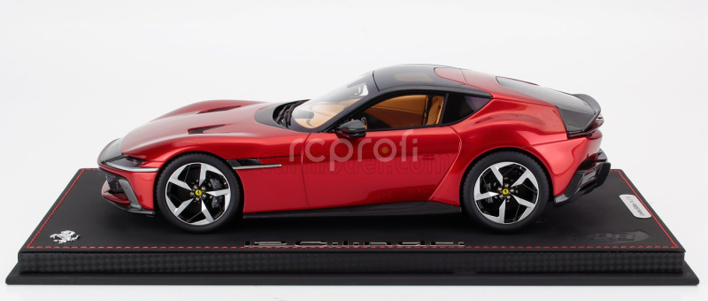 Bbr-models Ferrari 12cilindri V12 830cv Panoramic Roof 2024 - Con Vetrina - With Showcase 1:18 Rosso Fuoco - Červená S Černou