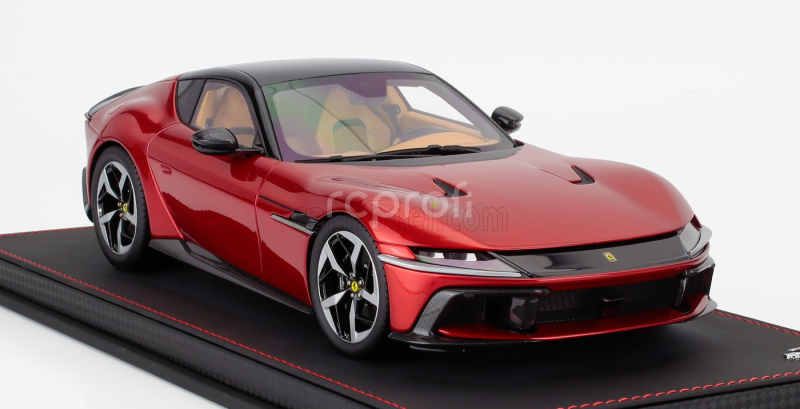 Bbr-models Ferrari 12cilindri V12 830cv Panoramic Roof 2024 - Con Vetrina - With Showcase 1:18 Rosso Fuoco - Červená S Černou