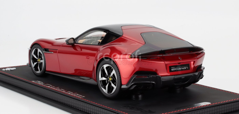 Bbr-models Ferrari 12cilindri V12 830cv Panoramic Roof 2024 - Con Vetrina - With Showcase 1:18 Rosso Fuoco - Červená S Černou