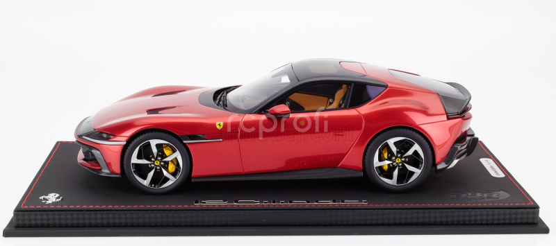 Bbr-models Ferrari 12cilindri V12 830cv Panoramic Roof 2024 - Con Vetrina - With Showcase 1:18 Rosso Imola - Červená Met