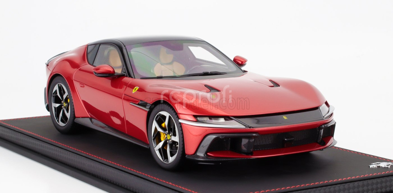 Bbr-models Ferrari 12cilindri V12 830cv Panoramic Roof 2024 - Con Vetrina - With Showcase 1:18 Rosso Imola - Červená Met