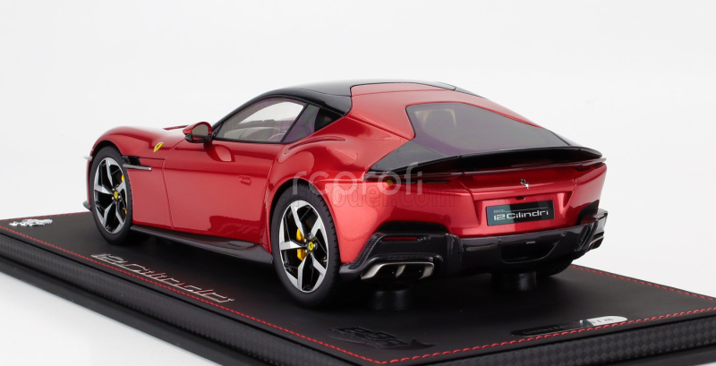 Bbr-models Ferrari 12cilindri V12 830cv Panoramic Roof 2024 - Con Vetrina - With Showcase 1:18 Rosso Imola - Červená Met
