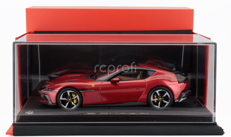 Bbr-models Ferrari 12cilindri V12 830cv Panoramic Roof 2024 - Con Vetrina - With Showcase 1:18 Rosso Imola - Červená Met