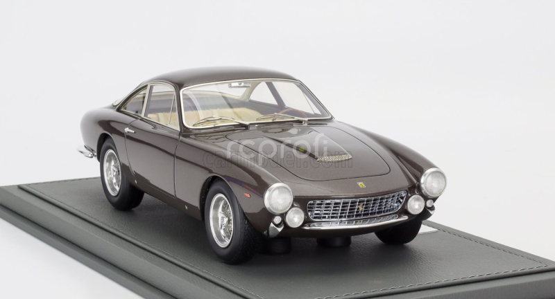 Bbr-models Ferrari 250 Gt Lusso S/n4891gt Coupe 1963 - Personal Car Steve Mcqueen - Con Vetrina - With Showcase 1:18 Brown Met