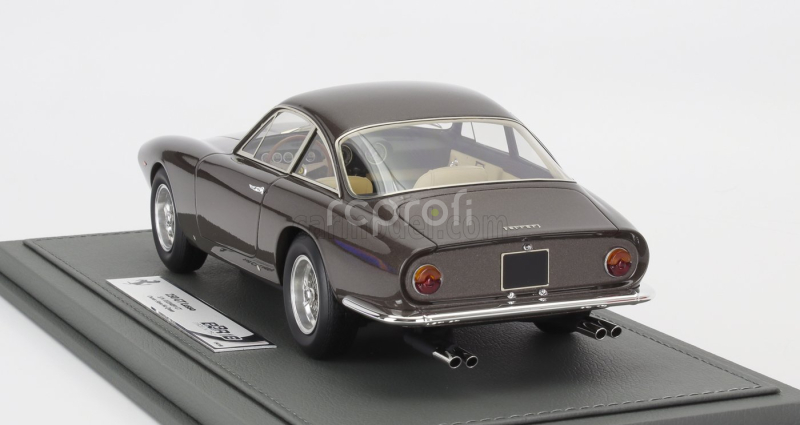 Bbr-models Ferrari 250 Gt Lusso S/n4891gt Coupe 1963 - Personal Car Steve Mcqueen - Con Vetrina - With Showcase 1:18 Brown Met