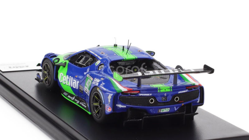 Bbr-models Ferrari 296 Gt3 3.0l Twin Turbo V6 Team Cetilar Racing N 47 24h Daytona 2023 Alessandro Balzan - Antonio Fuoco - Roberto Lacorte - Giorgio Sernagiotto 1:43 Modrá Zelená
