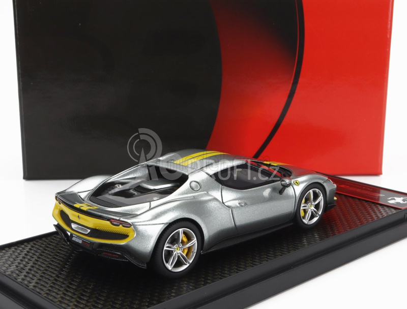 Bbr-models Ferrari 296 Gtb Assetto Fiorano 2022 1:43 Grigio Corburn - Šedožlutá