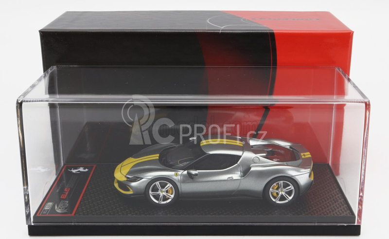 Bbr-models Ferrari 296 Gtb Assetto Fiorano 2022 1:43 Grigio Corburn - Šedožlutá