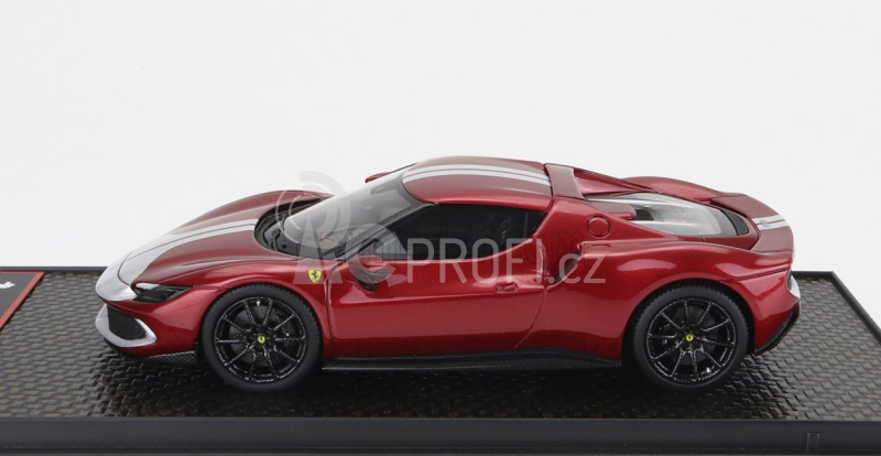 Bbr-models Ferrari 296 Gtb Assetto Fiorano 2022 1:43 Rosso Fiorano - Červená Se Stříbrnou