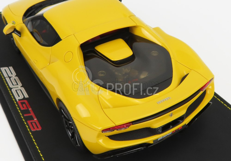 Bbr-models Ferrari 296 Gtb Hybrid 830hp V6 2021 1:18, žlutá