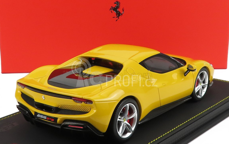 Bbr-models Ferrari 296 Gtb Hybrid 830hp V6 2021 1:18, žlutá