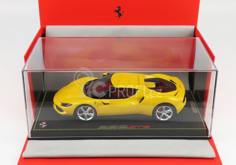 Bbr-models Ferrari 296 Gtb Hybrid 830hp V6 2021 1:18, žlutá