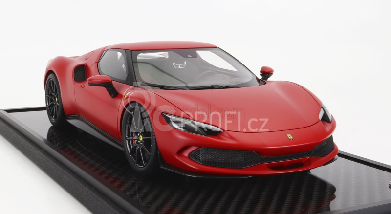 Bbr-models Ferrari 296 Gtb Hybrid 830hp V6 2021 1:18, matná červená