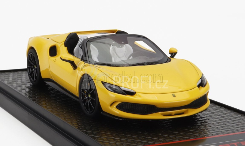 Bbr-models Ferrari 296 Gts Spider 2022 - Black Wheels 1:43 Giallo Modena - Žlutá