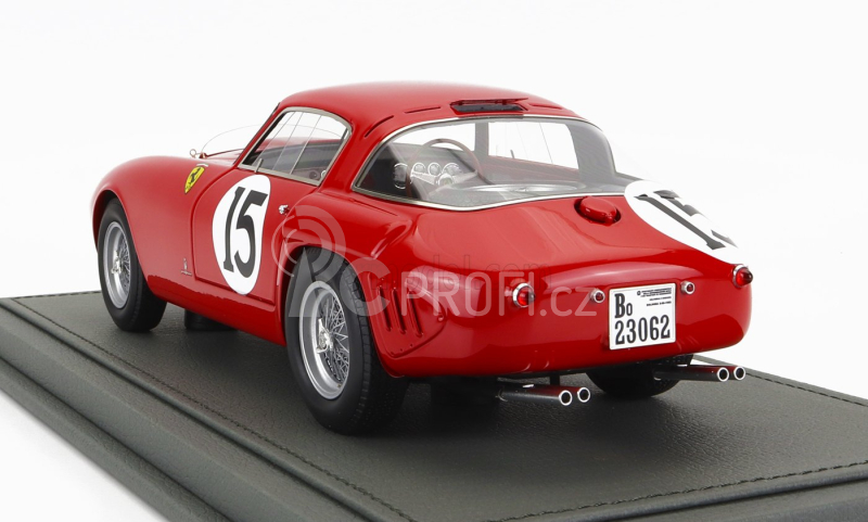 Bbr-models Ferrari 340mm 4.1l V12 S/n0320 Team Scuderia Ferrari N 15 24h Le Mans 1953 P.marzotto - G.marzotto - Con Vetrina - With Showcase 1:18 Red