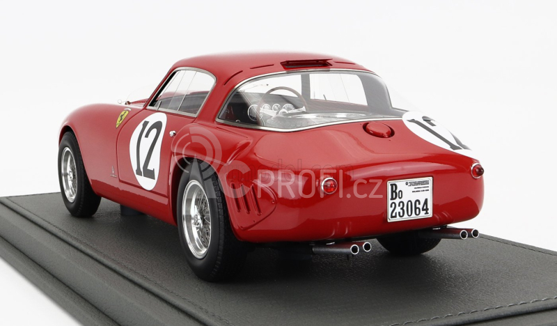 Bbr-models Ferrari 340mm 4.5l V12 S/n0318 Team Scuderia Ferrari N 12 24h Le Mans 1953 A.ascari - L.villoresi - Con Vetrina - With Showcase 1:18 Red