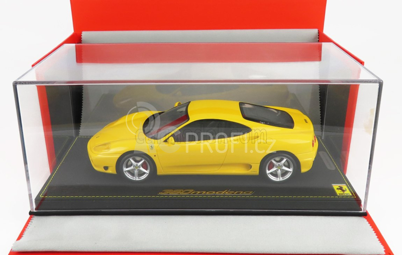 Bbr-models Ferrari 360 Modena 1999 - F1 Gear Box 1:18, žlutá