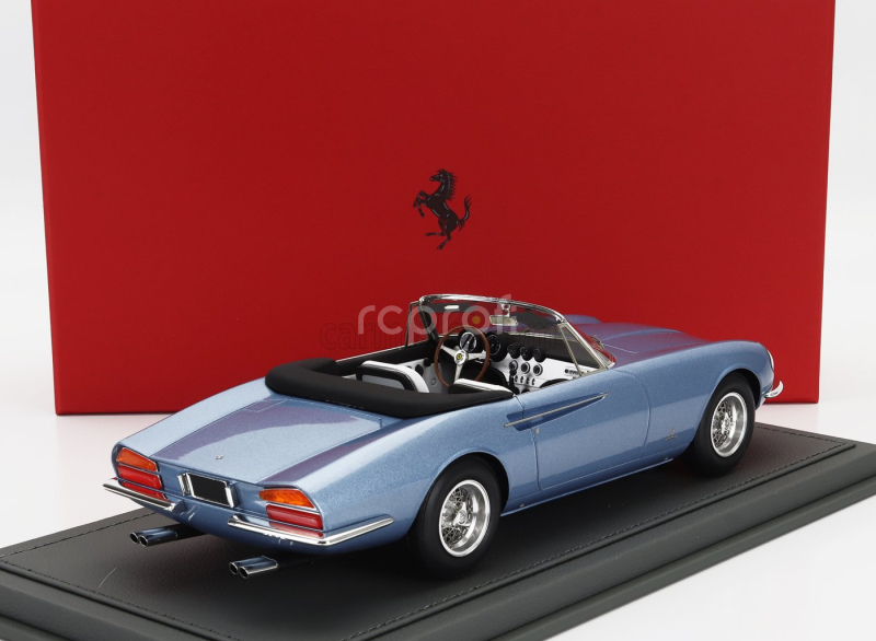 Bbr-models Ferrari 365 California S/n08347 Spider Cabriolet Geneve Motorshow 1966- Con Vetrina - With Showcase 1:18 Světle Modrá Met