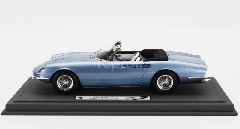 Bbr-models Ferrari 365 California S/n08347 Spider Cabriolet Geneve Motorshow 1966- Con Vetrina - With Showcase 1:18 Světle Modrá Met