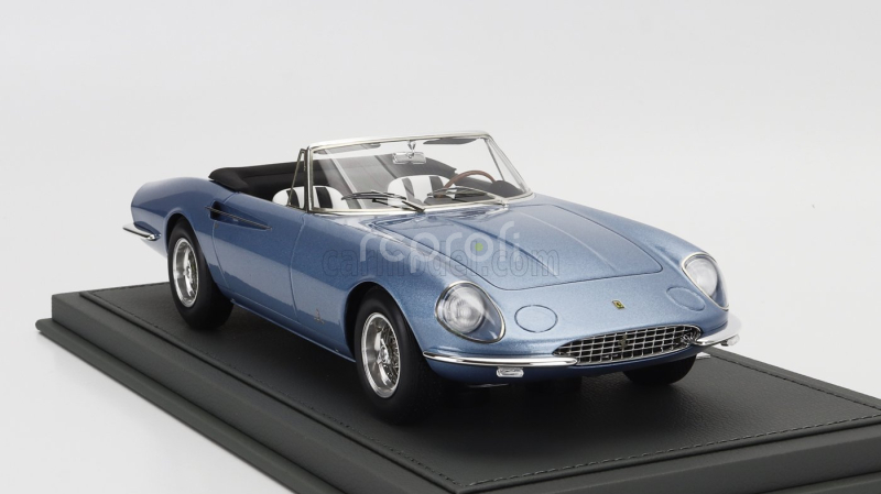 Bbr-models Ferrari 365 California S/n08347 Spider Cabriolet Geneve Motorshow 1966- Con Vetrina - With Showcase 1:18 Světle Modrá Met