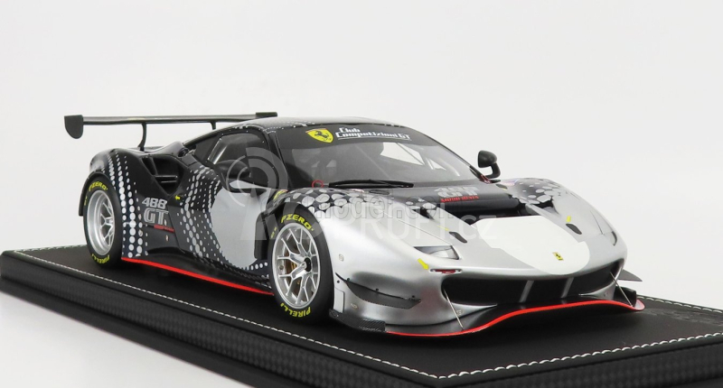 Bbr-models Ferrari 488 Gt Modificata Club Competizioni Gt 2020 1:18, stříbrná