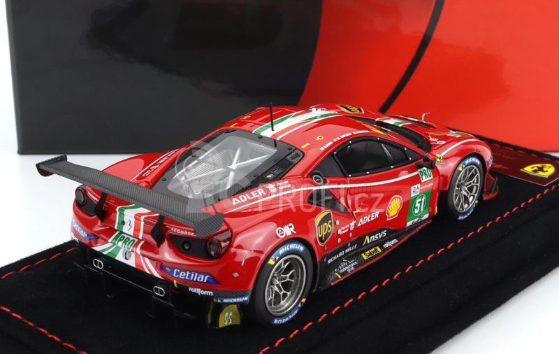 Bbr-models Ferrari 488 Gte 3.9l Turbo V8 Team Af Corse N 51 1:43, červená